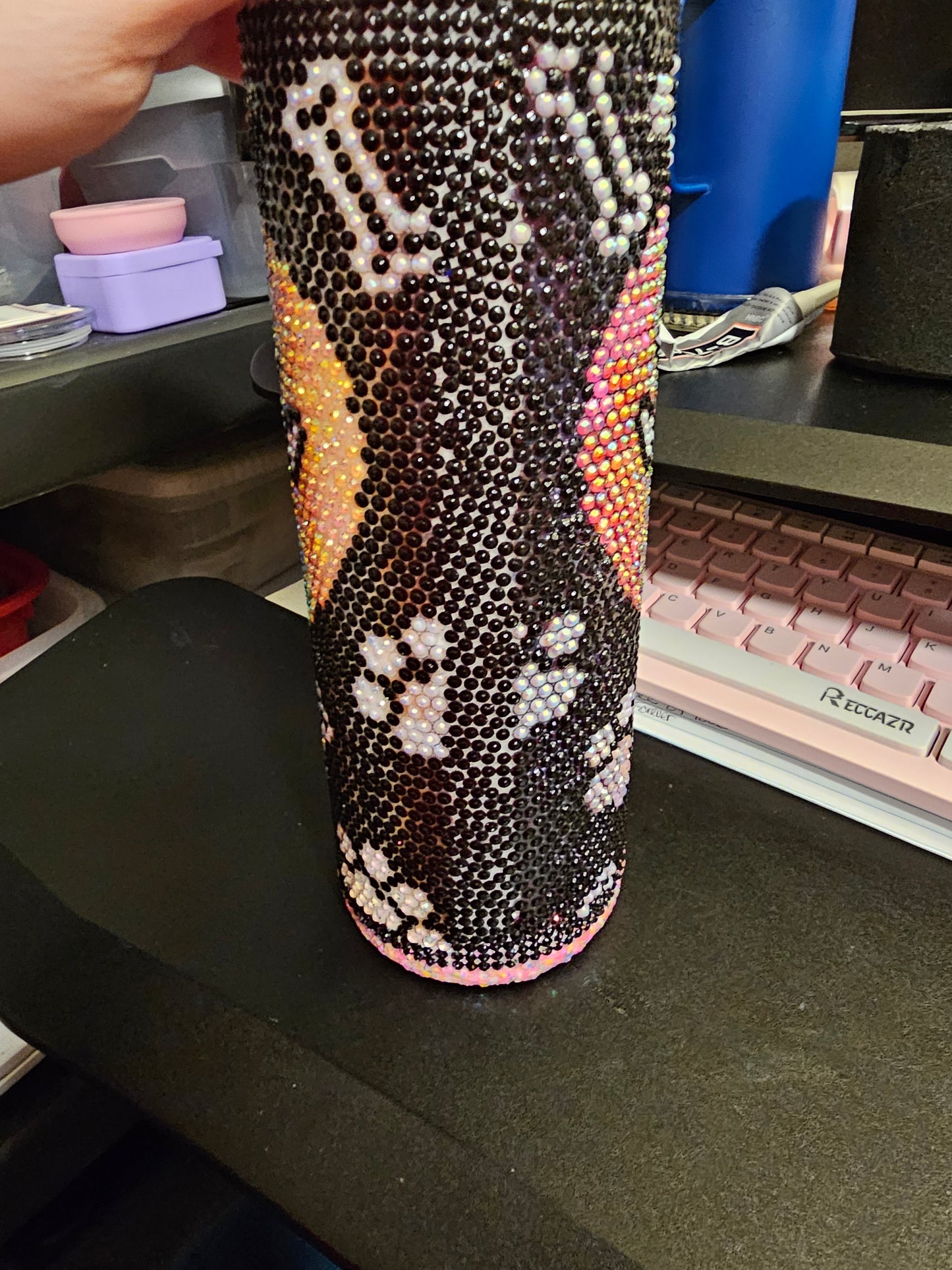 Tie Dye Paw Print Tumbler