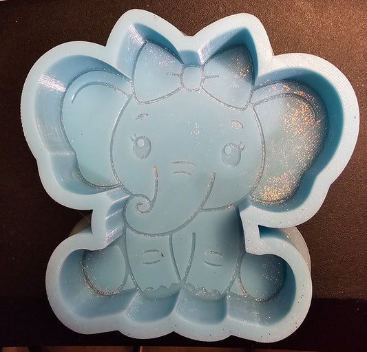 Elephant with Bow Car Freshie