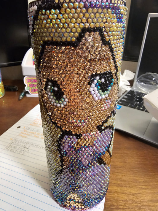Rapunzel Rhinestone Tumbler