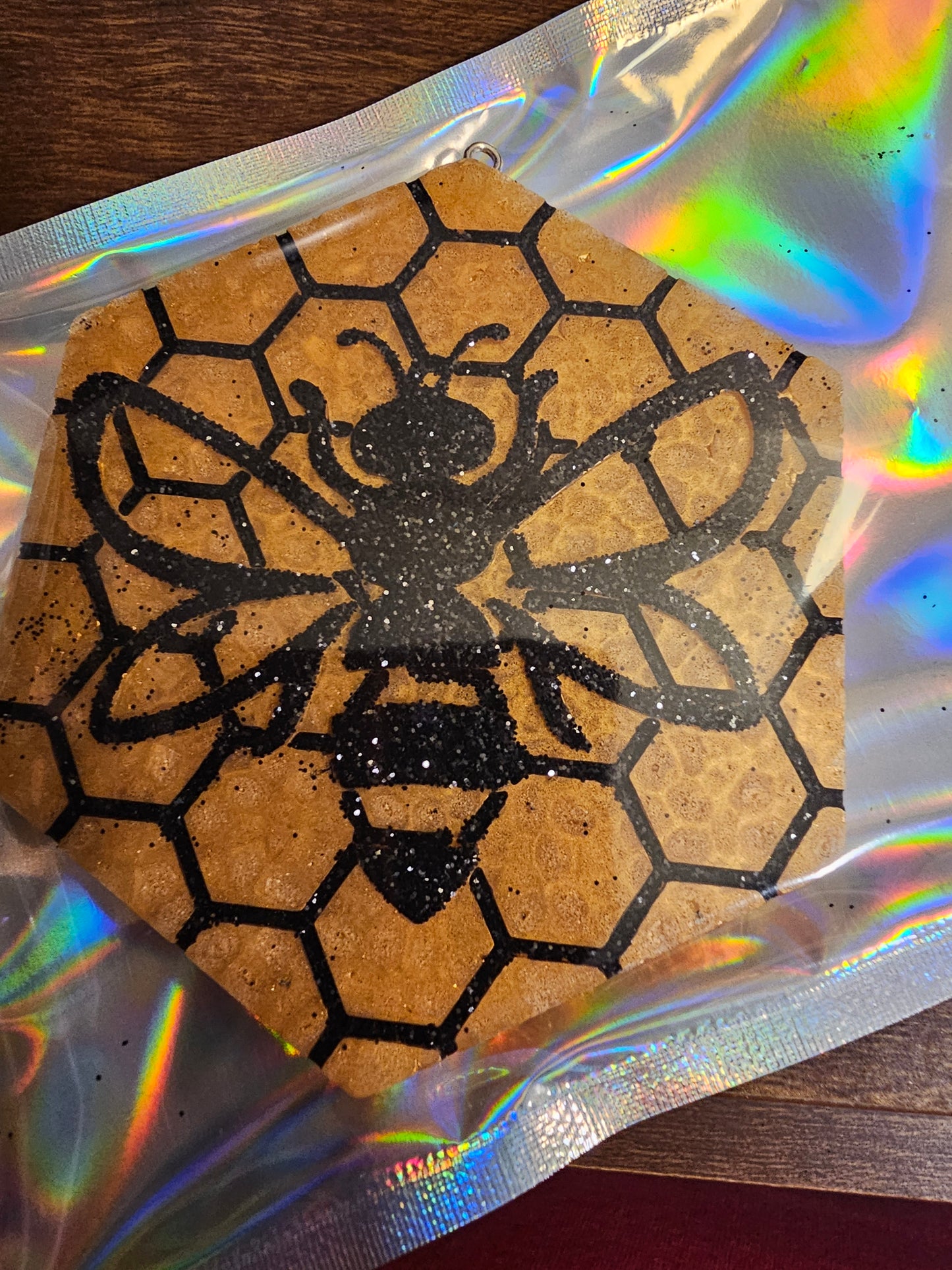 Honeycomb with Bee